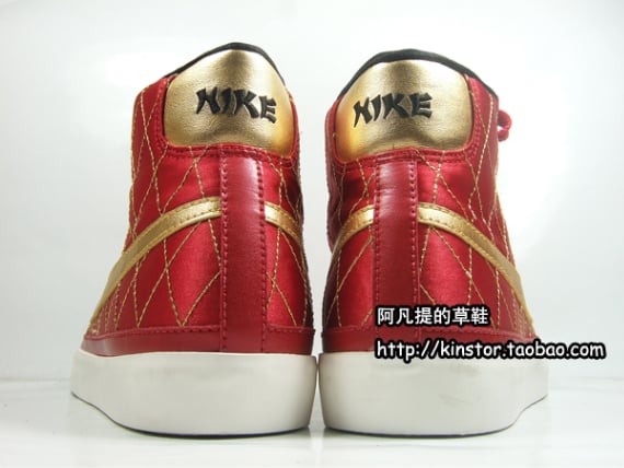 Nike Blazer Mid - Varsity Red / Sail - Metallic Gold