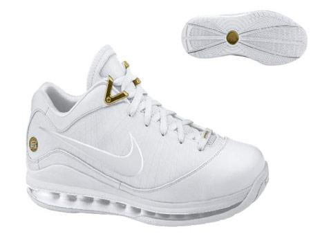 Nike Air Max Lebron VII Low – White/White-Metallic Gold