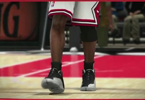 Jordan wearing Air Jordan XII in NBA 2K11