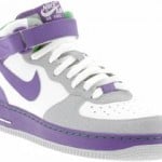 Nike Air Force 1 Mid white / clb purple / wlf grey / vctry green