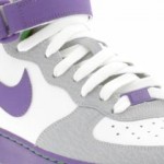 Nike Air Force 1 Mid white / clb purple / wlf grey / vctry green