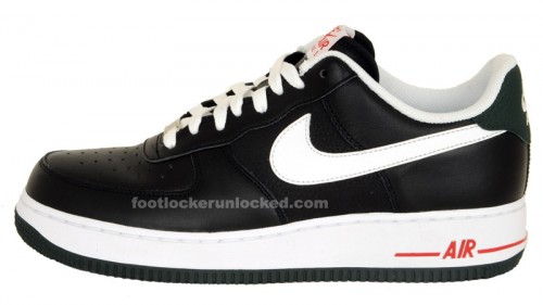 Nike Air Force 1 Low – Black/White-Green-Sport Red