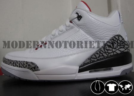 Air Jordan Retro III 'White Cement' - 2011 Release