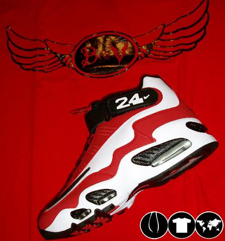 Nike Air Max Griffey 1 White-Black-Sport Red-Metallic Silver