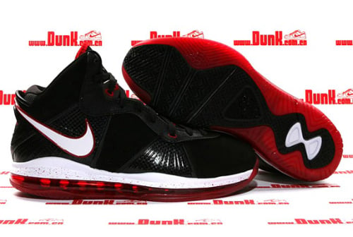 Nike Air Max LeBron VIII - Black/White-Sport Red