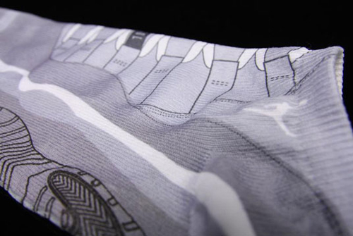 Cool Grey Jordan XI Socks