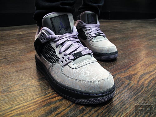 Girls Jordan IV Fusion - 'Cool Grey/Laser'