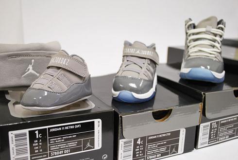 Air Jordan Retro XI 'Cool Grey' Complete Size Run