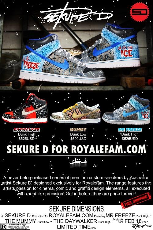 Royalefam: Curated Artists Program – Sekure D Nike Dunk Customs