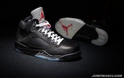 jordan 5 black white