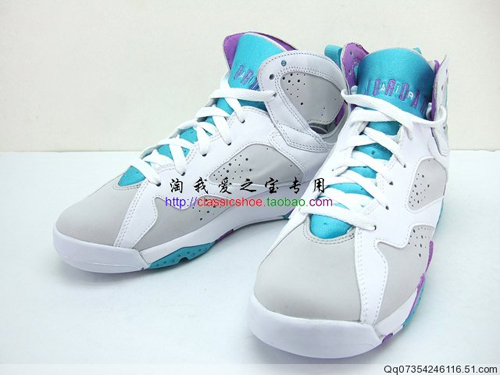 Air Jordan VII (7) GS White/ Neutral Grey/ Mineral Blue/ Bright Violet – New Images