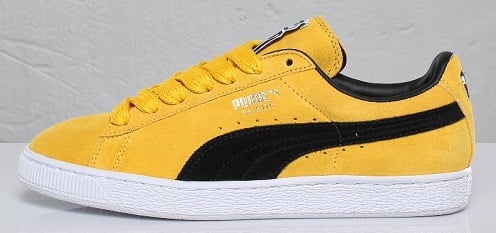 puma suede black yellow