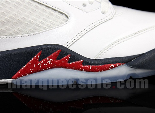 Air Jordan Retro V (5) - White/Midnight Navy-Varsity Red