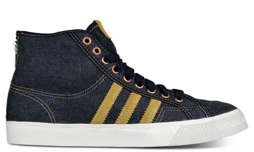 adidas Originals Nizza High "Zip" - Denim & Metallic Silver