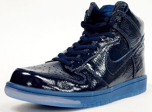 Nike Dunk High - Navy Crinkled Patent