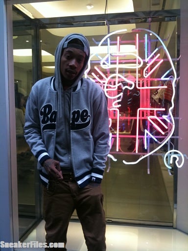 Wiz Khalifa Stops by BAPE Store London