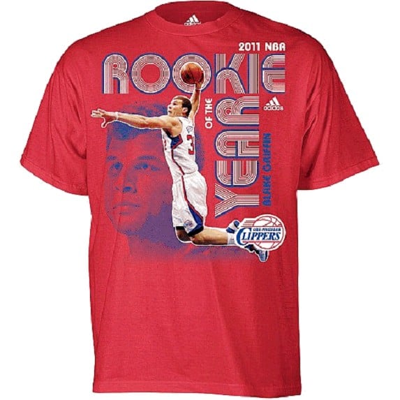 adidas Los Angeles Clippers Blake Griffin 2011 NBA Rookie of The Year T-Shirt
