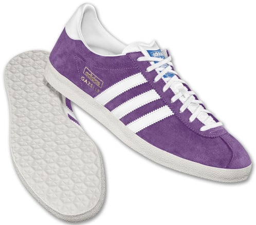 men's purple adidas gazelle trainers