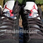 Air Jordan V (5) Retro Black Metallic Silver 2011 Detailed Look