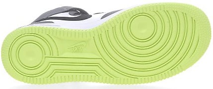 white and lime green air force ones