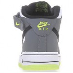 Nike Air Force 1 Mid GS White Black Volt Lime-Cloud Grey