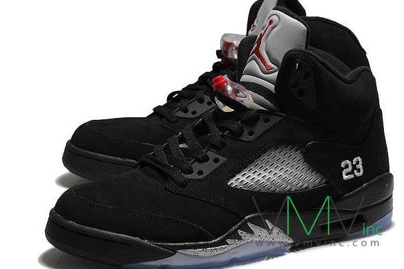 retro 5 black metallic