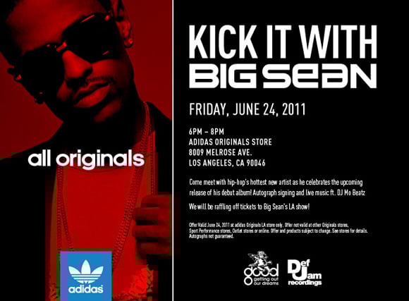Kick It With Big Sean at Adidas Originals Store Los Angeles