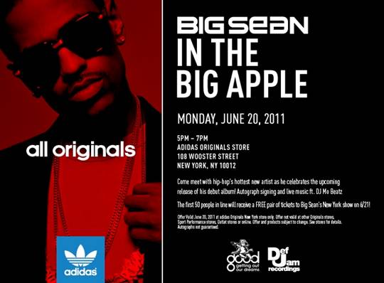 Meet Big Sean at adidas Originals Store in New York