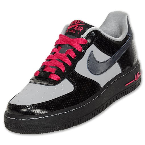 Nike Air Force 1 Low GS Black Metallic Hematite Wolf Grey Cerise