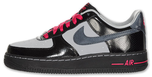 Nike Air Force 1 Low GS Black Metallic Hematite Wolf Grey Cerise