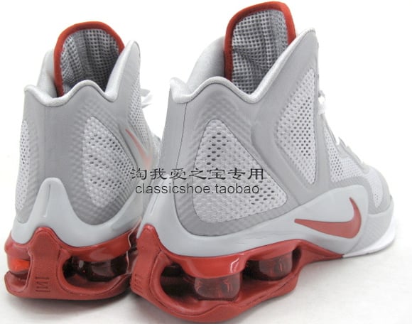Nike Air Shox Hyperballer Wolf Grey White-Sport Red