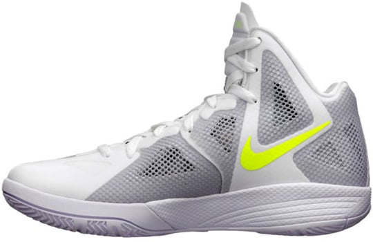 Nike Zoom Hyperfuse 2011 White Metallic Luster-Wolf Grey-Volt Team Red