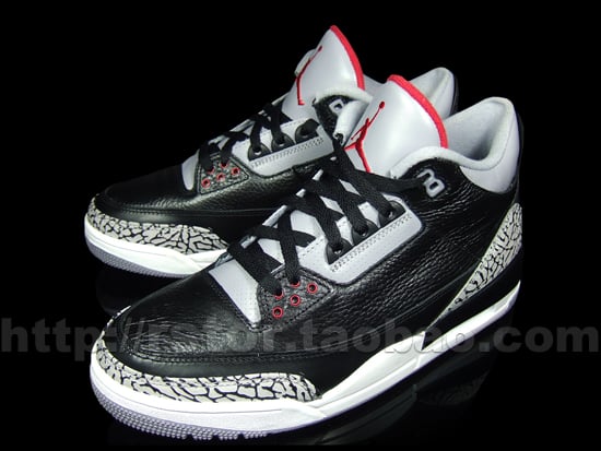 Air Jordan Retro III (3) –  ‘Black Cement’ – 2011 Retro