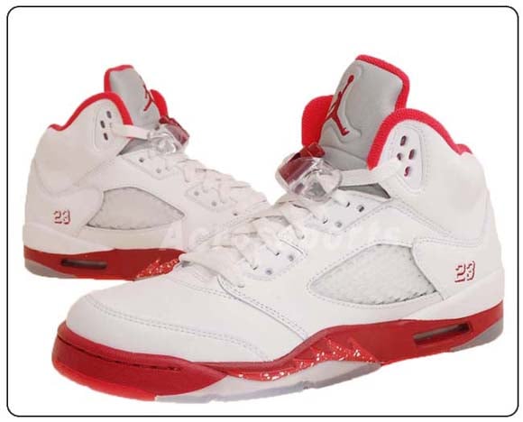 Air Jordan V (5) GS White Legacy Red-Scarlet Fire Available