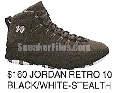 Air Jordan X (10) Retro Black White-Stealth Spring 2012