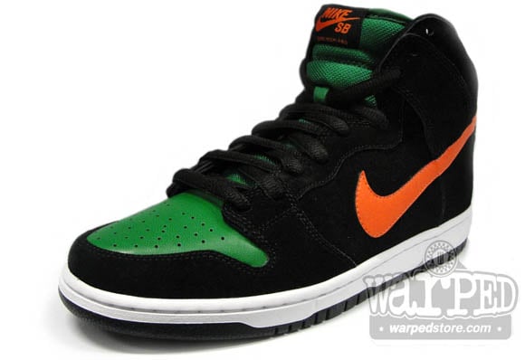 Nike Dunk SB High Jagermeister Black Deer Orange–Hunter Green