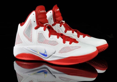 Nike Zoom Hyperfuse 2011 - White/Metallic Luster-Sport Red