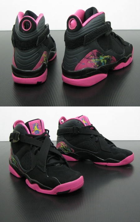 Air Jordan 8.0 GS (Girls) Black Hot Pink