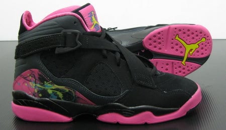 Air Jordan 8.0 GS (Girls) Black / Hot Pink