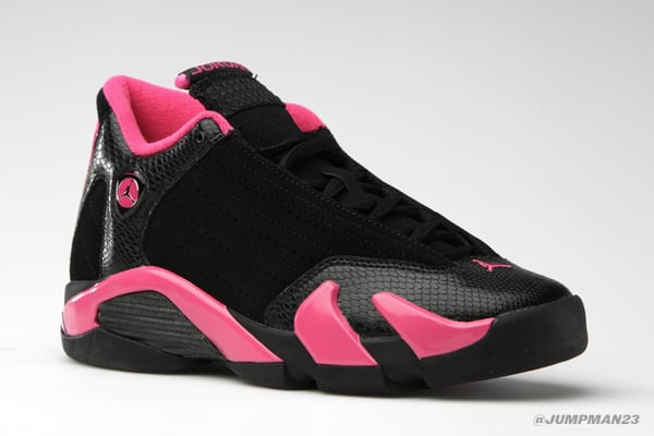 Air Jordan XIV Retro (GS) – Black/Vivid Pink – Official Image