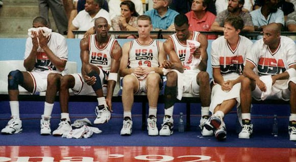 David Robinson and 1992 Dream Team Squad