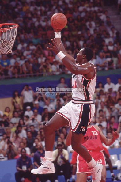 Karl Malone LA Gear going for a Layup 92 Olympic