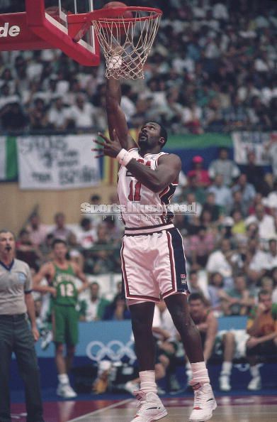 Karl Malone Scoring another 2 Points 1992 Olympic