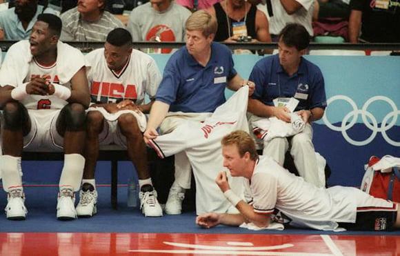 Patrick Ewing Hyping his 1992 Olympic Team up