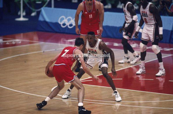 Scottie Pippen Guarding Toni Kukoc 1992 Olympics Scottie Pippen Guarding Toni Kukoc 1992 Olympics