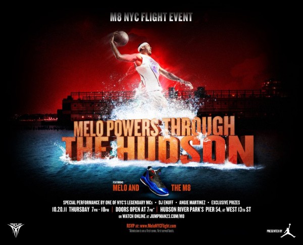 Jordan Brand M8 NYC Flight Event - "Melo Powers Through The Hudson"