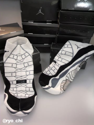 Air Jordan 11 Retro 'Concord' Socks 