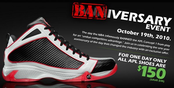 apl shoes banned from nba