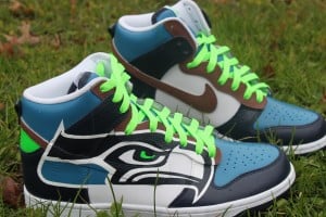 Seattle Seahawks Nike Dunk High by Proof Culture