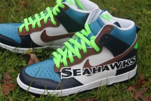 Seattle Seahawks Nike Dunk High by Proof Culture